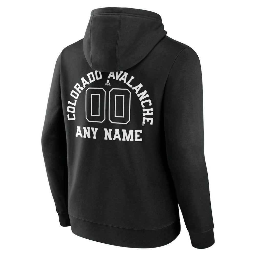 NHL Colorado Avalanche Personalized Name & Number Monochrome Pullover Hoodie