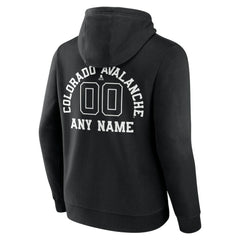 NHL Colorado Avalanche Personalized Name & Number Monochrome Pullover Hoodie