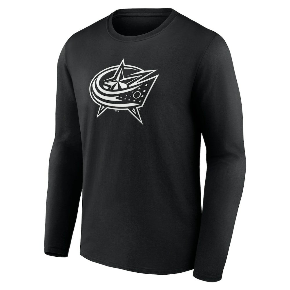 NHL Columbus Blue Jackets Personalized Name & Number Monochrome Long Sleeve T-Shirt