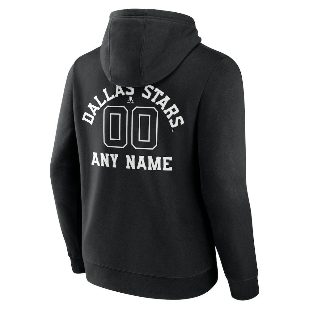 NHL Dallas Stars Personalized Name & Number Monochrome Pullover Hoodie
