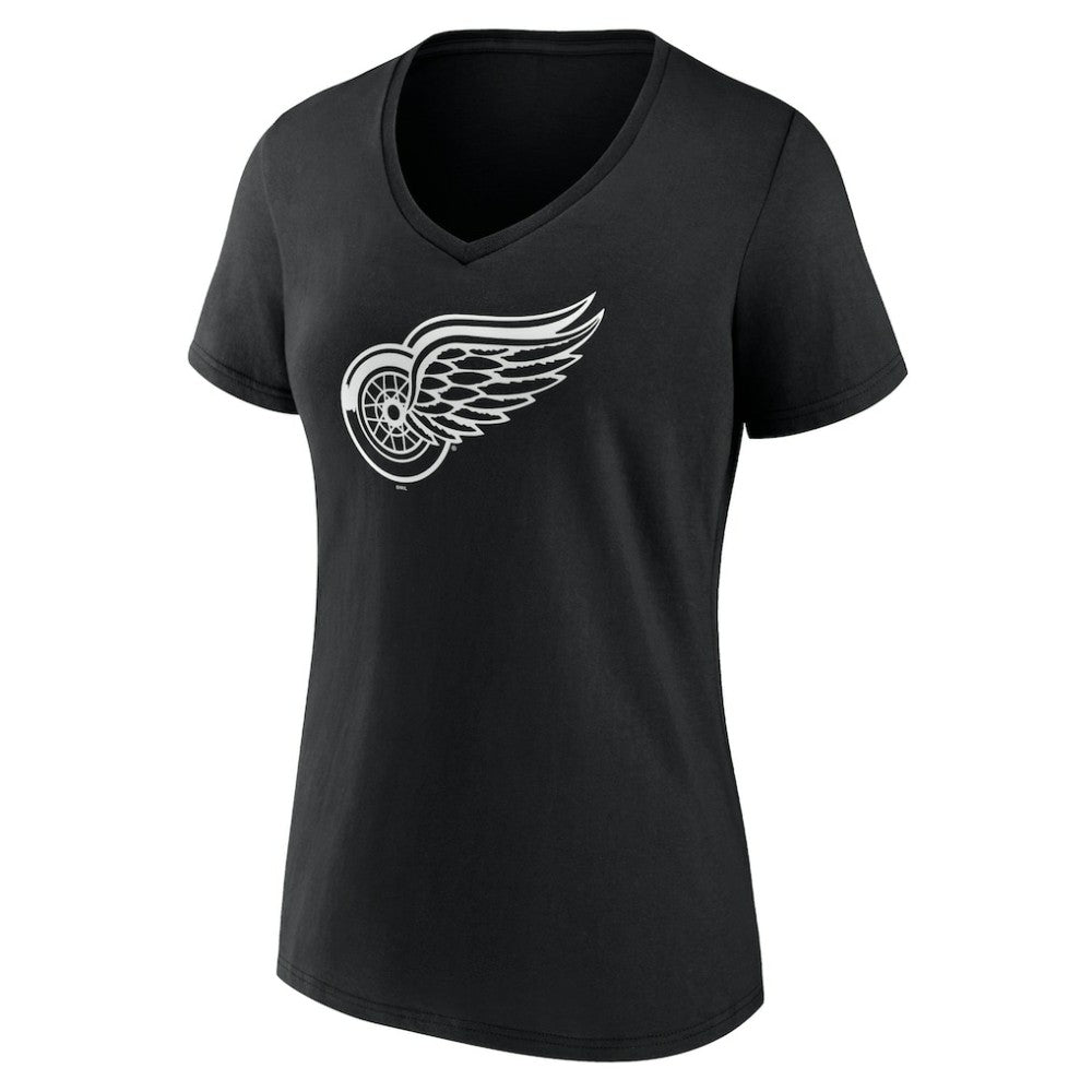 NHL Detroit Red Wings Women's Personalized Name & Number Monochrome V-Neck T-Shirt