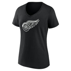NHL Detroit Red Wings Women's Personalized Name & Number Monochrome V-Neck T-Shirt