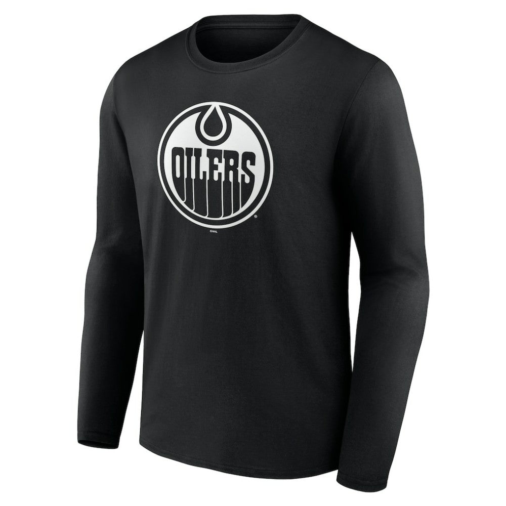 NHL Edmonton Oilers Personalized Name & Number Monochrome Long Sleeve T-Shirt