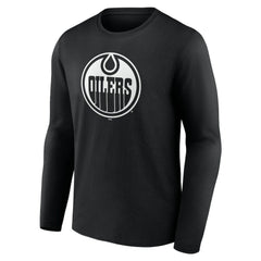 NHL Edmonton Oilers Personalized Name & Number Monochrome Long Sleeve T-Shirt