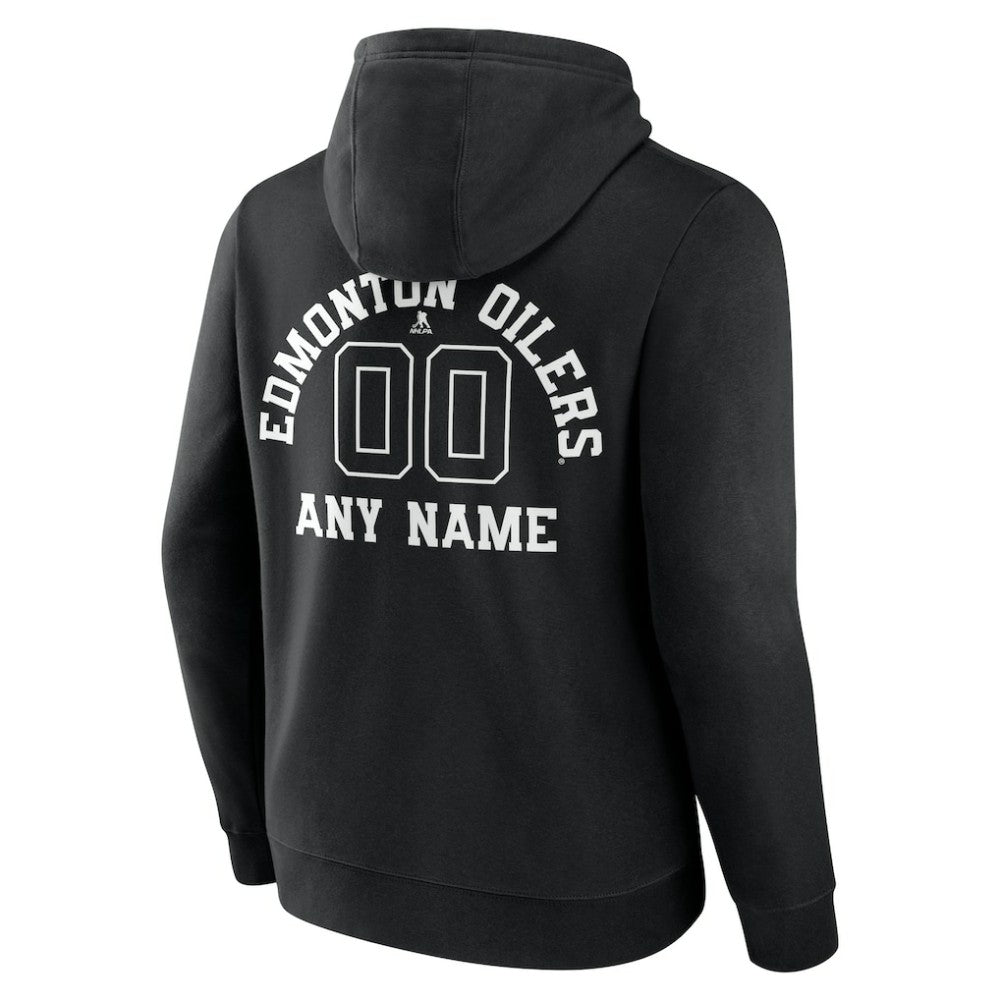 NHL Edmonton Oilers Personalized Name & Number Monochrome Pullover Hoodie