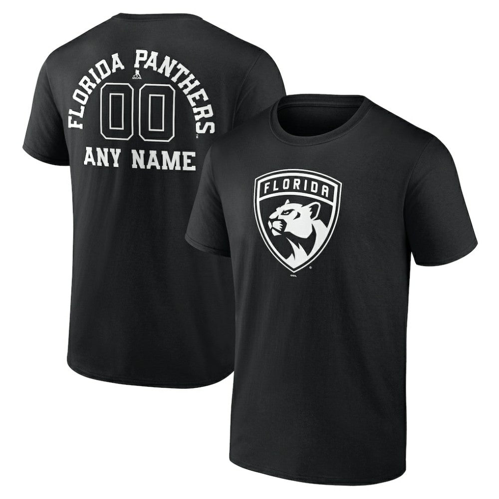 NHL Florida Panthers Personalized Name & Number Monochrome T-Shirt