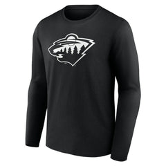 NHL Minnesota Wild Personalized Name & Number Monochrome Long Sleeve T-Shirt