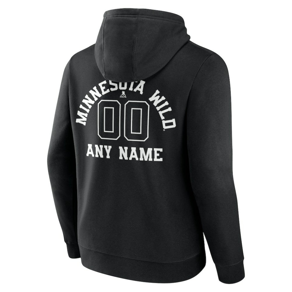 NHL Minnesota Wild Personalized Name & Number Monochrome Pullover Hoodie