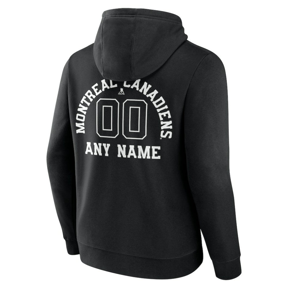 NHL Montreal Canadiens Personalized Name & Number Monochrome Pullover Hoodie