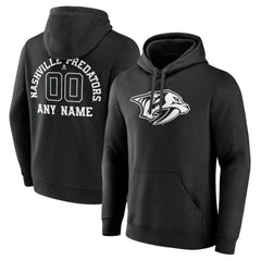 NHL Nashville Predators Personalized Name & Number Monochrome Pullover Hoodie