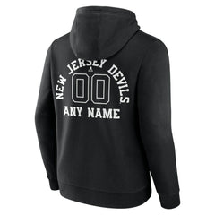NHL New Jersey Devils Personalized Name & Number Monochrome Pullover Hoodie