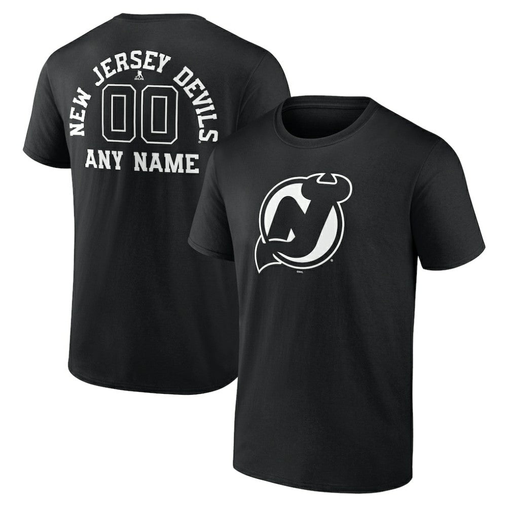 NHL New Jersey Devils Personalized Name & Number Monochrome T-Shirt
