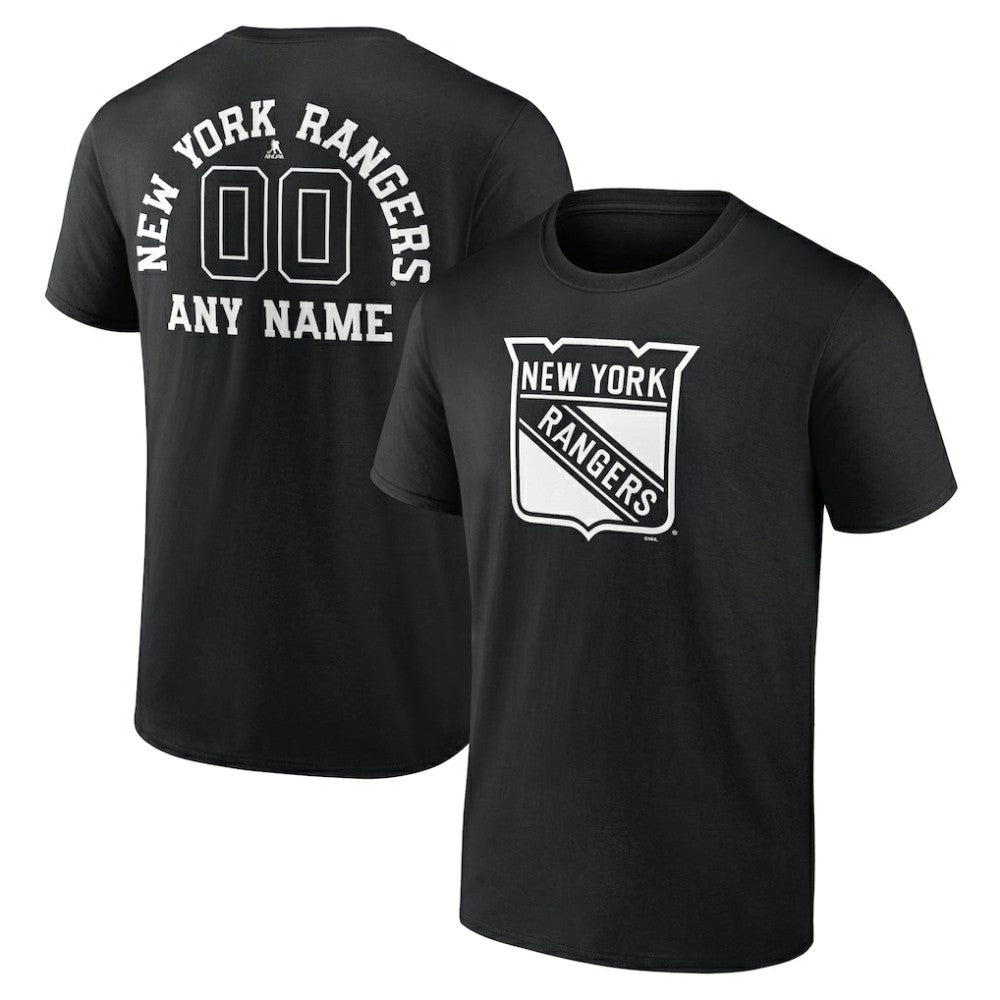 NHL New York Rangers Personalized Name & Number Monochrome T-Shirt