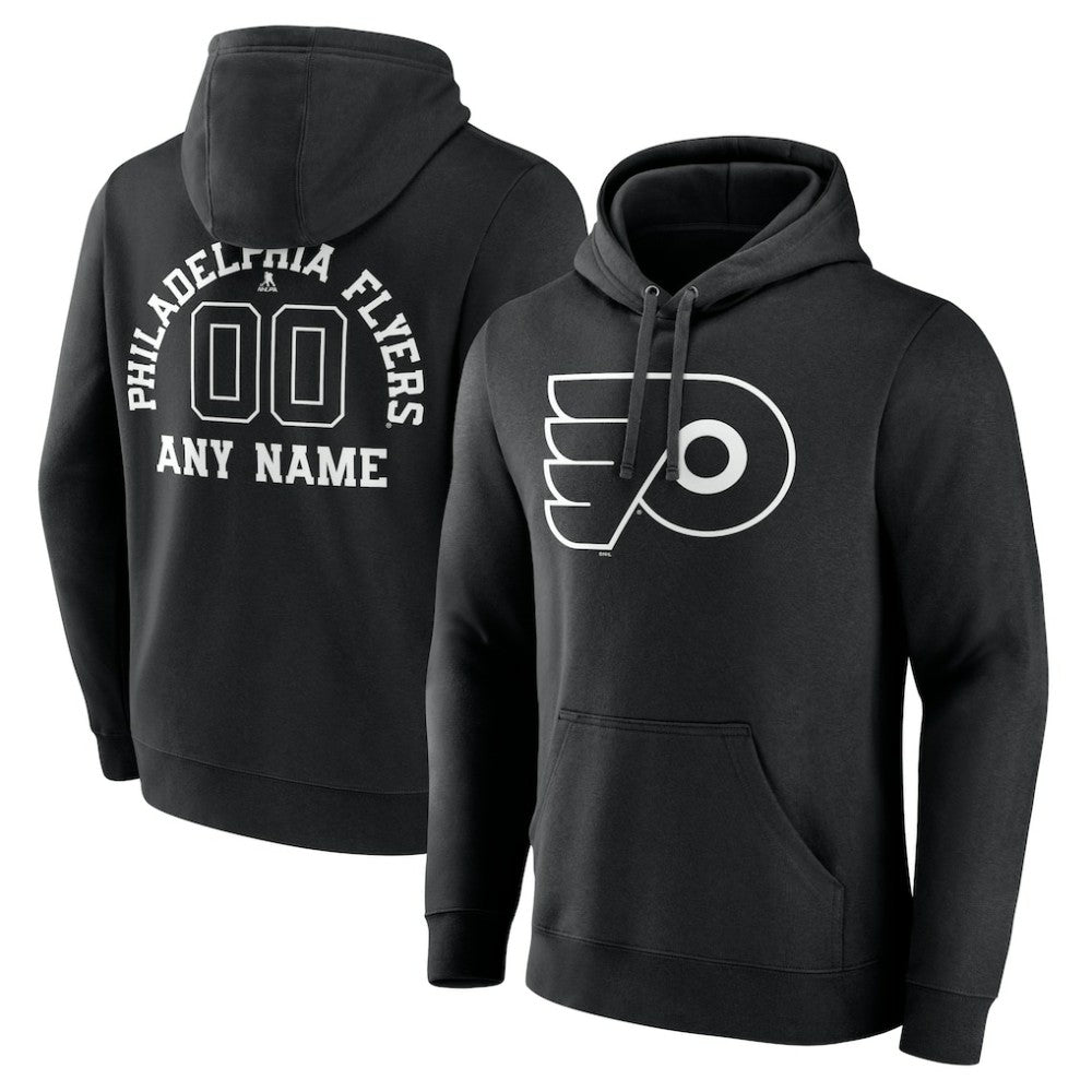 NHL Philadelphia Flyers Personalized Name & Number Monochrome Pullover Hoodie