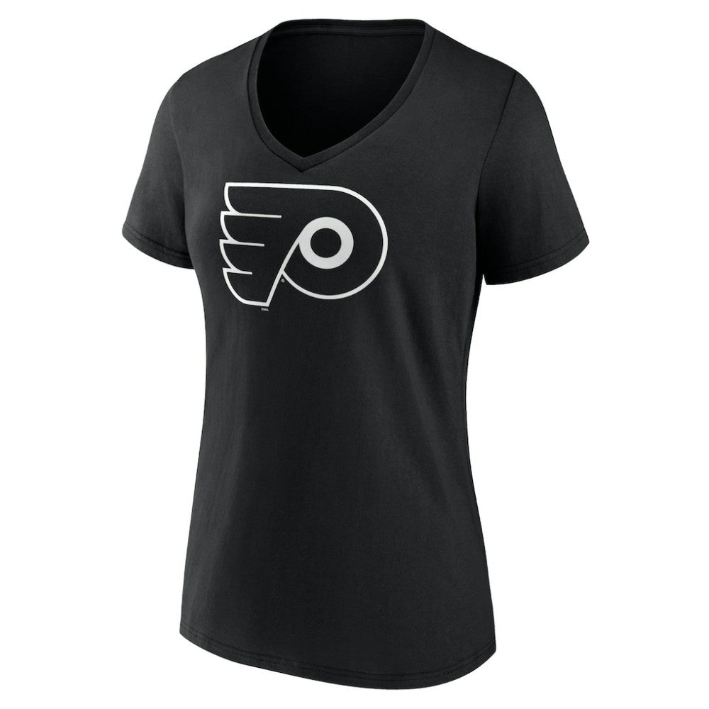 NHL Philadelphia Flyers Women's Personalized Name & Number Monochrome V-Neck T-Shirt