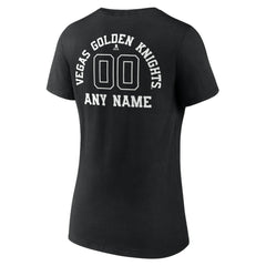 NHL Vegas Golden Knights Women's Personalized Name & Number Monochrome V-Neck T-Shirt