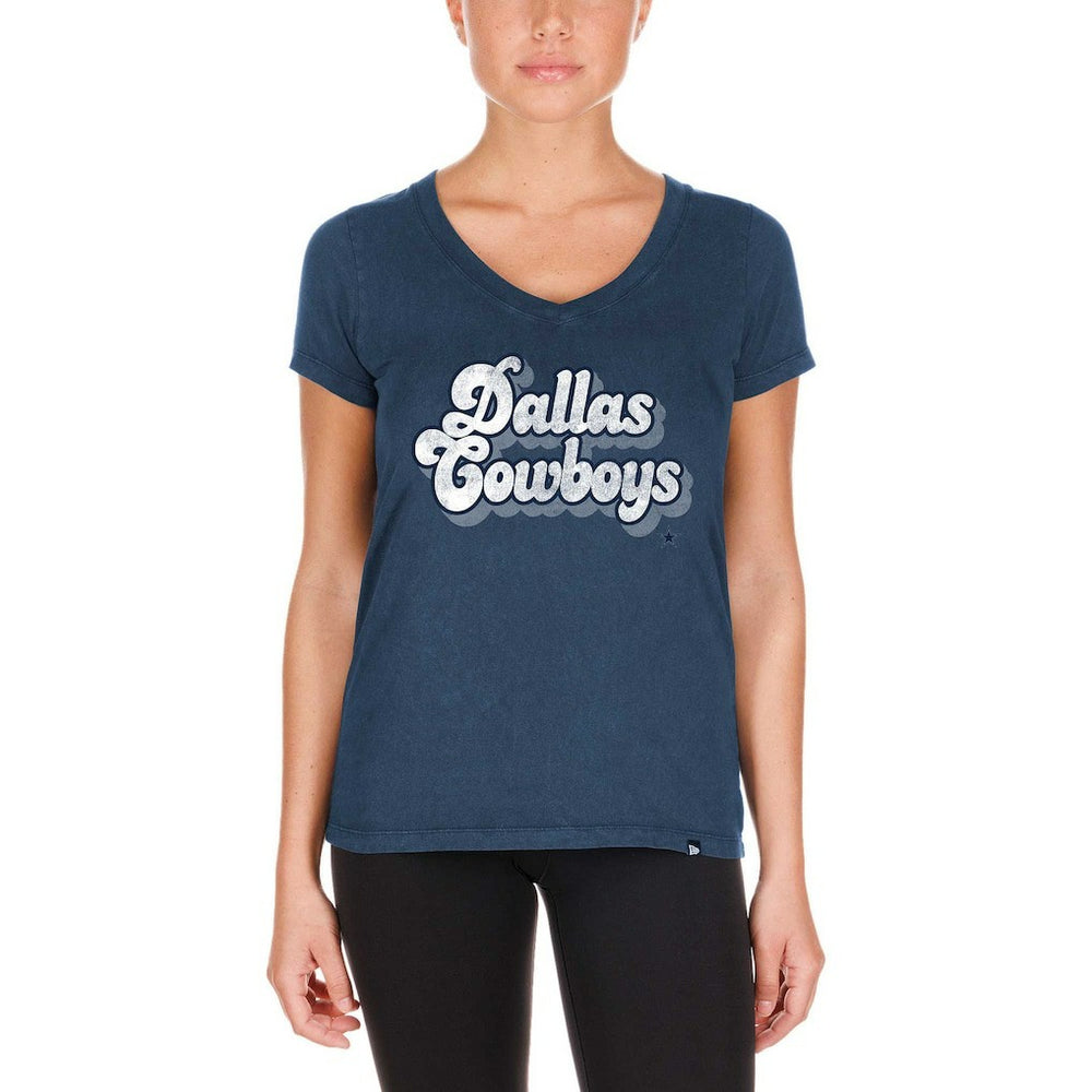 Women's Enzyme Wash Low V-Neck T-Shirt - Dallas Cowboys T-shirts