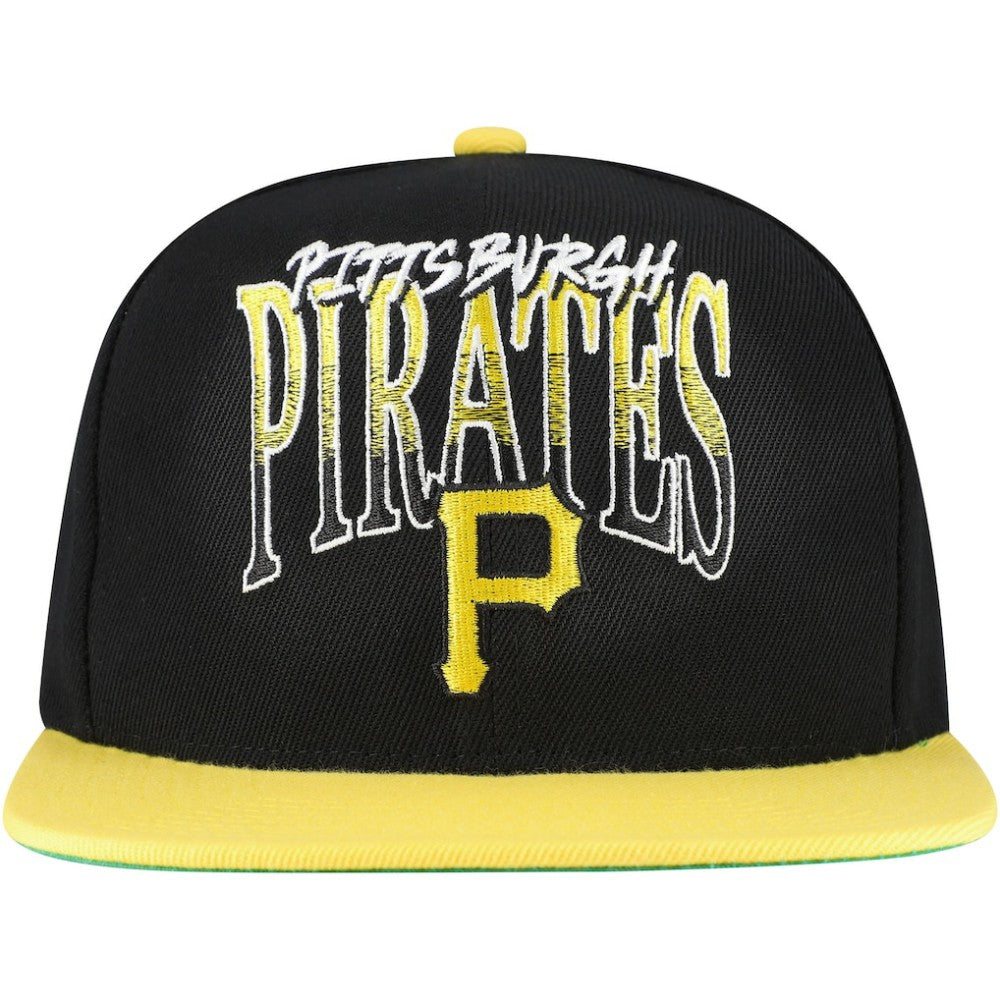 Black Pittsburgh Pirates Mitchell & Ness Rise Up Snapback Hat