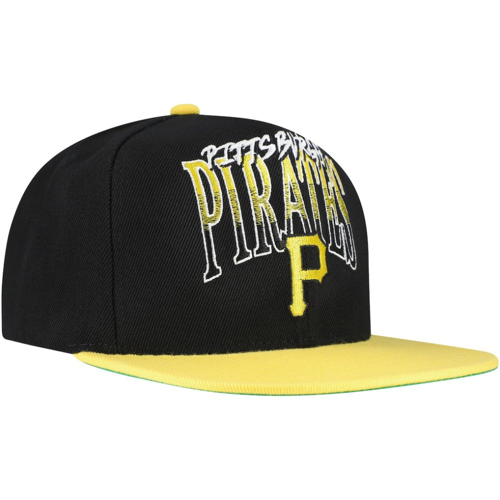 Black Pittsburgh Pirates Mitchell & Ness Rise Up Snapback Hat