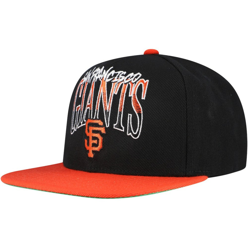 Black San Francisco Giants Mitchell & Ness Rise Up Snapback Hat
