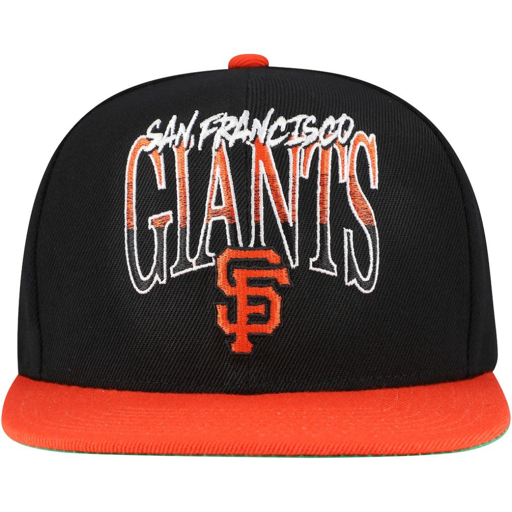 Black San Francisco Giants Mitchell & Ness Rise Up Snapback Hat