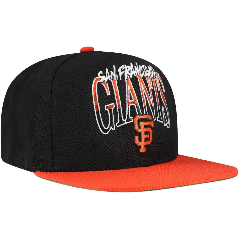Black San Francisco Giants Mitchell & Ness Rise Up Snapback Hat