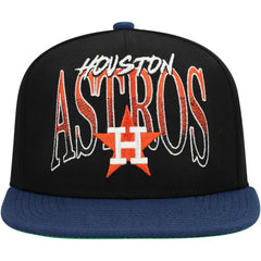 Black Houston Astros Mitchell & Ness Rise Up Snapback Hat