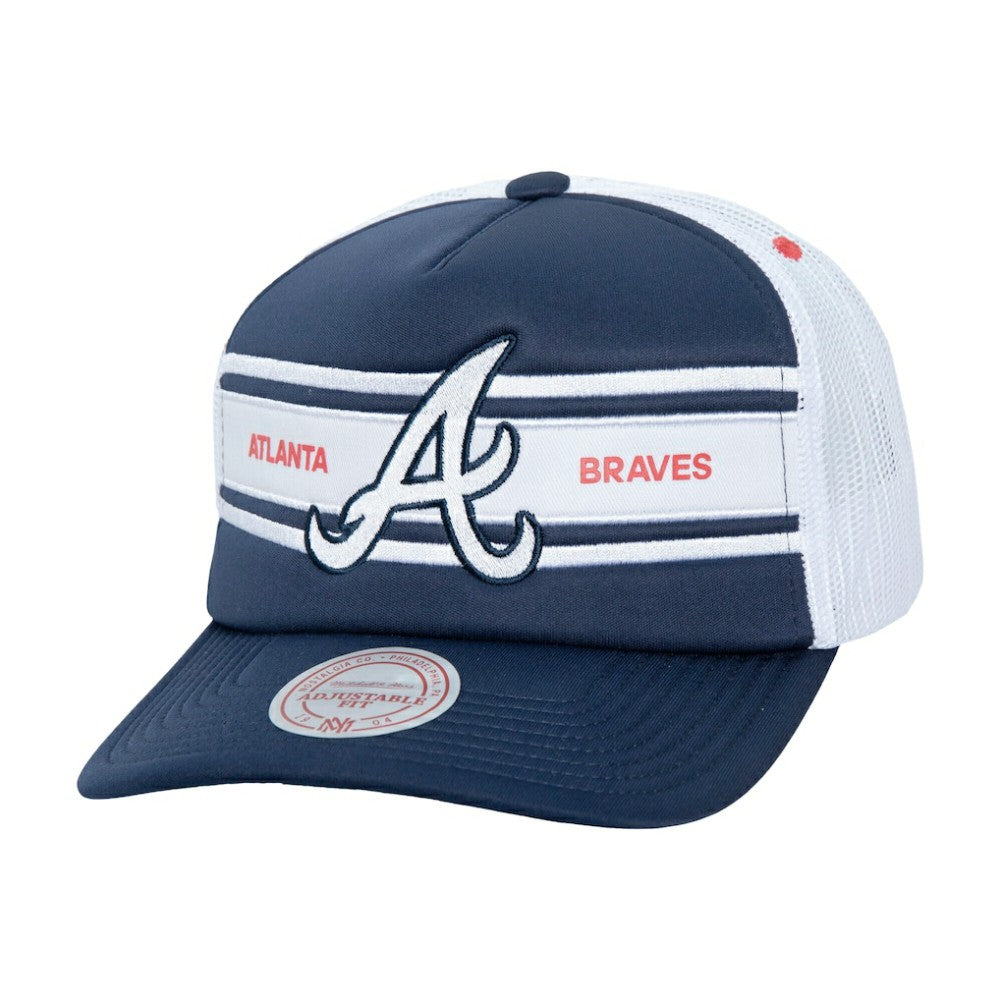 Navy Atlanta Braves Sideline Trucker Adjustable Hat