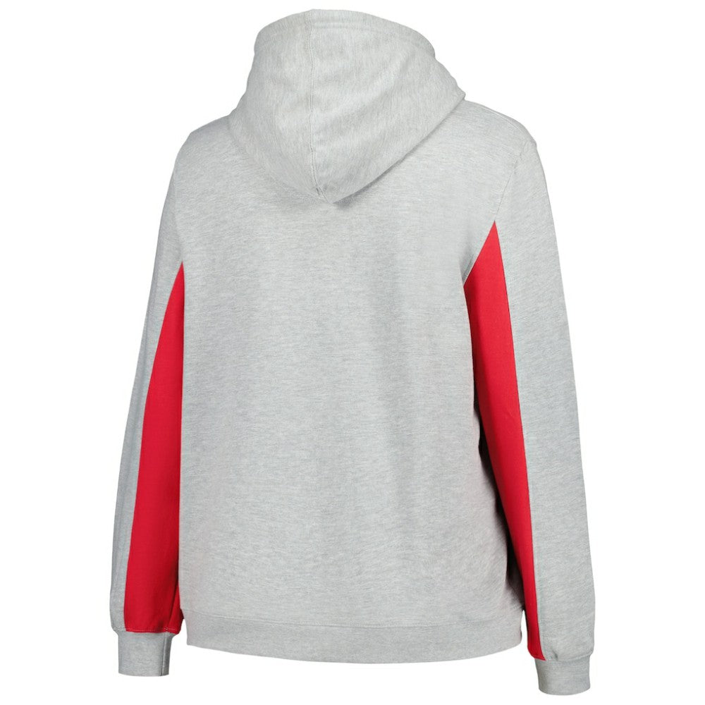 Heather Gray Philadelphia Phillies Profile Women's Plus Size Pullover Jersey Hoodie