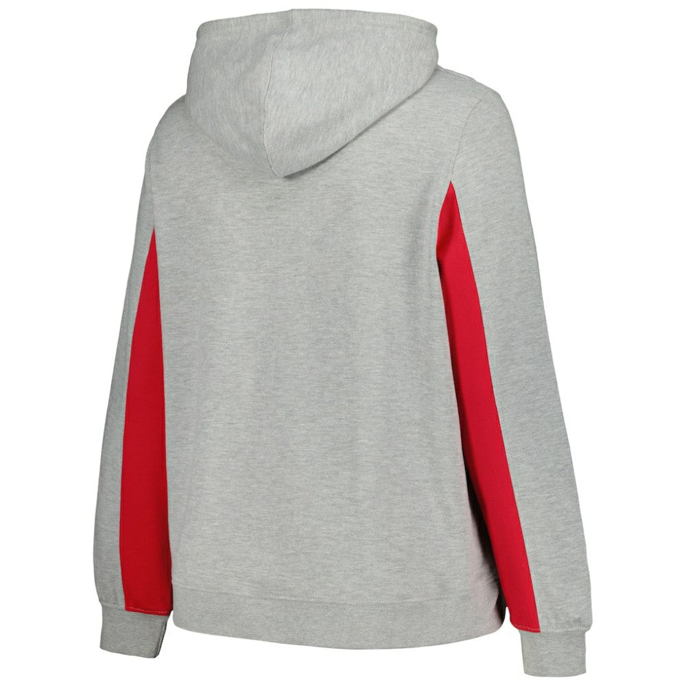 Heather Gray St. Louis Cardinals Profile Women's Plus Size Pullover Jersey Hoodie