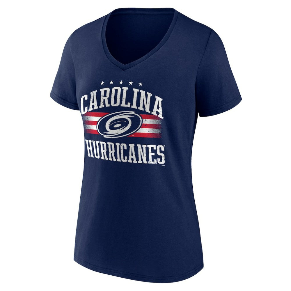 NHL Carolina Hurricanes Women's Americana Team V-Neck T-Shirt