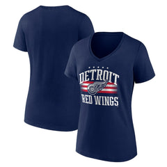NHL Detroit Red Wings Women's Americana Team V-Neck T-Shirt