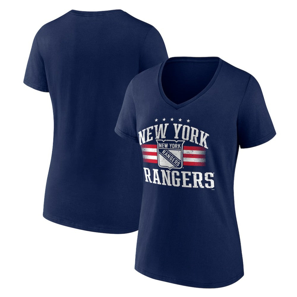 NHL New York Rangers Women's Americana Team V-Neck T-Shirt