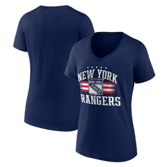 NHL New York Rangers Women's Americana Team V-Neck T-Shirt