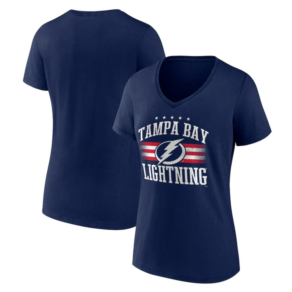 NHL Tampa Bay Lightning Women's Americana Team V-Neck T-Shirt