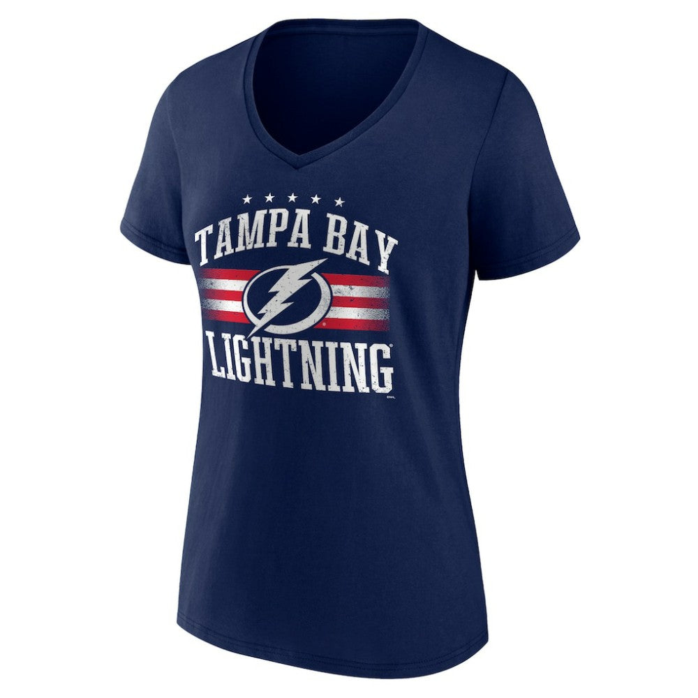 NHL Tampa Bay Lightning Women's Americana Team V-Neck T-Shirt