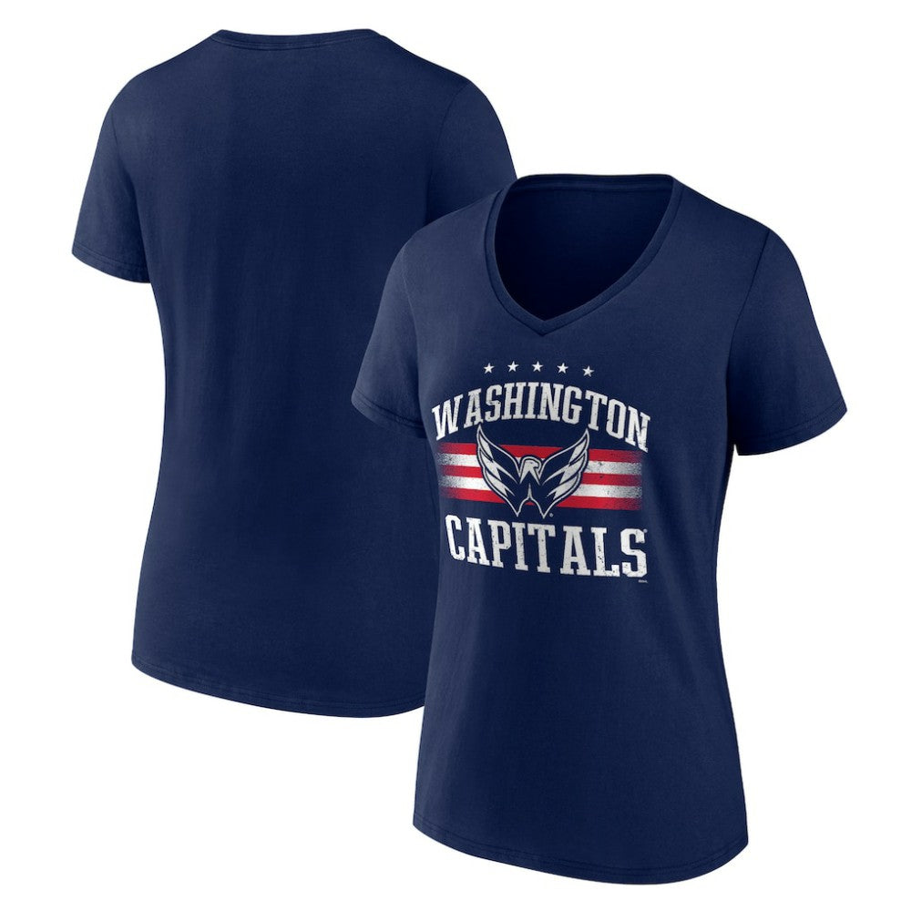 NHL Washington Capitals Women's Americana Team V-Neck T-Shirt