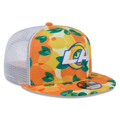 Citrus 9FIFTY Trucker Snapback Hat - Los Angeles Rams Hats