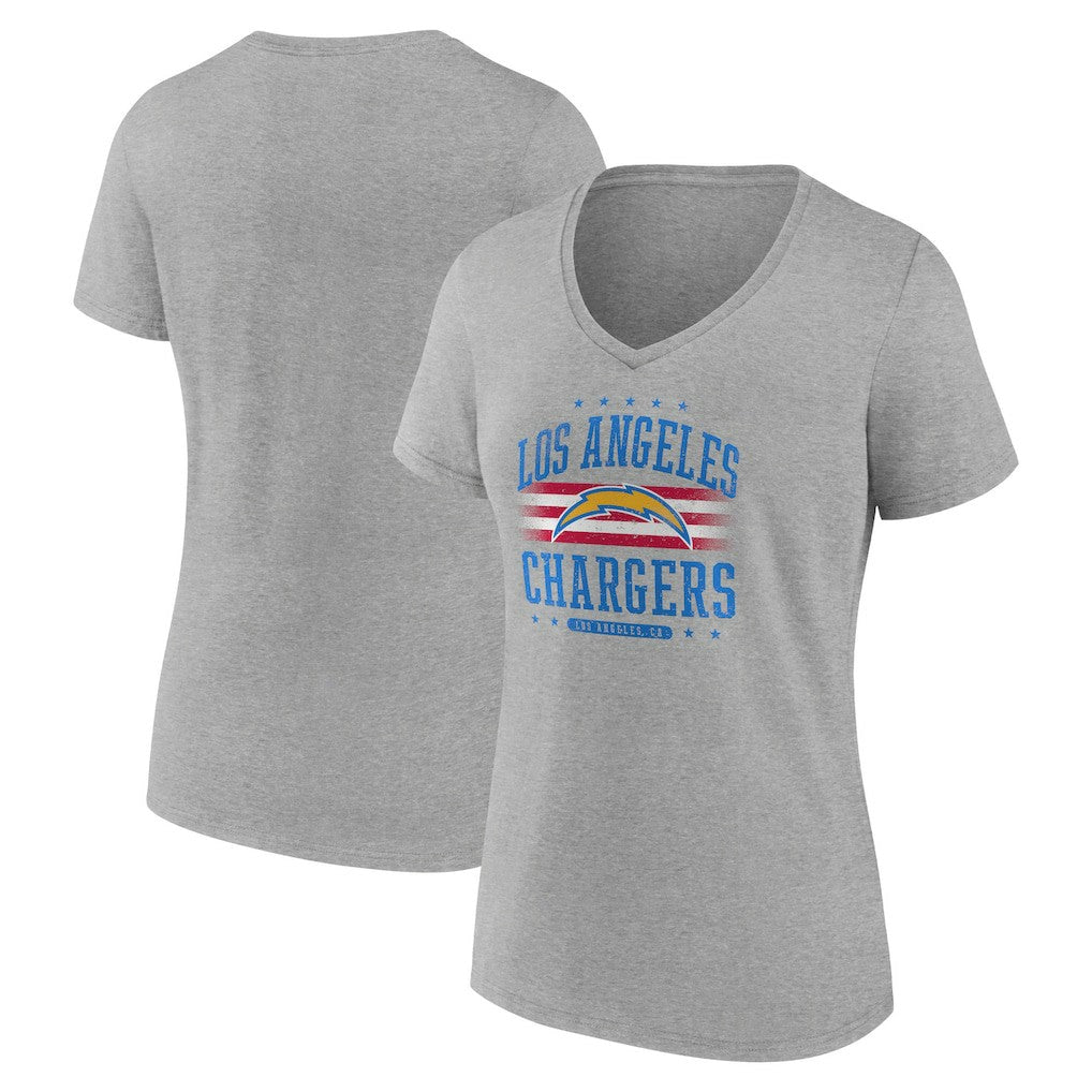 Women's Americana Team V-Neck T-Shirt - Los Angeles Chargers T-shirts