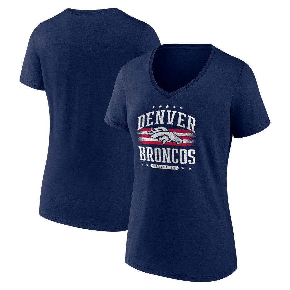Women's Americana Team V-Neck T-Shirt - Denver Broncos T-shirts