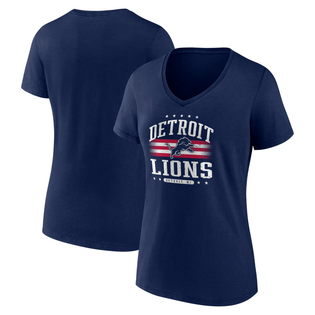 Women's Americana Team V-Neck T-Shirt - Detroit Lions T-shirts
