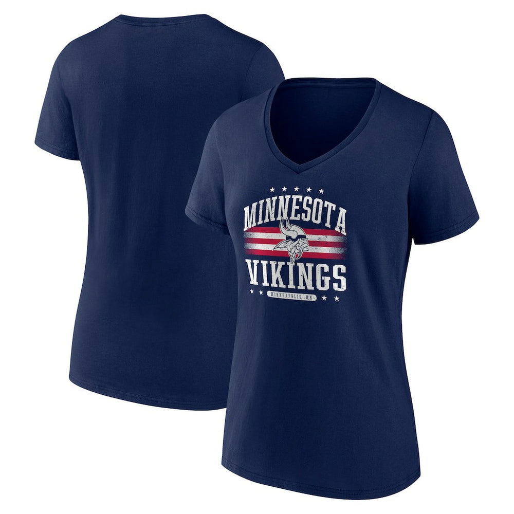 Women's Americana Team V-Neck T-Shirt - Minnesota Vikings T-shirts