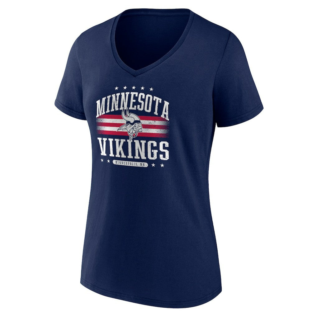 Women's Americana Team V-Neck T-Shirt - Minnesota Vikings T-shirts