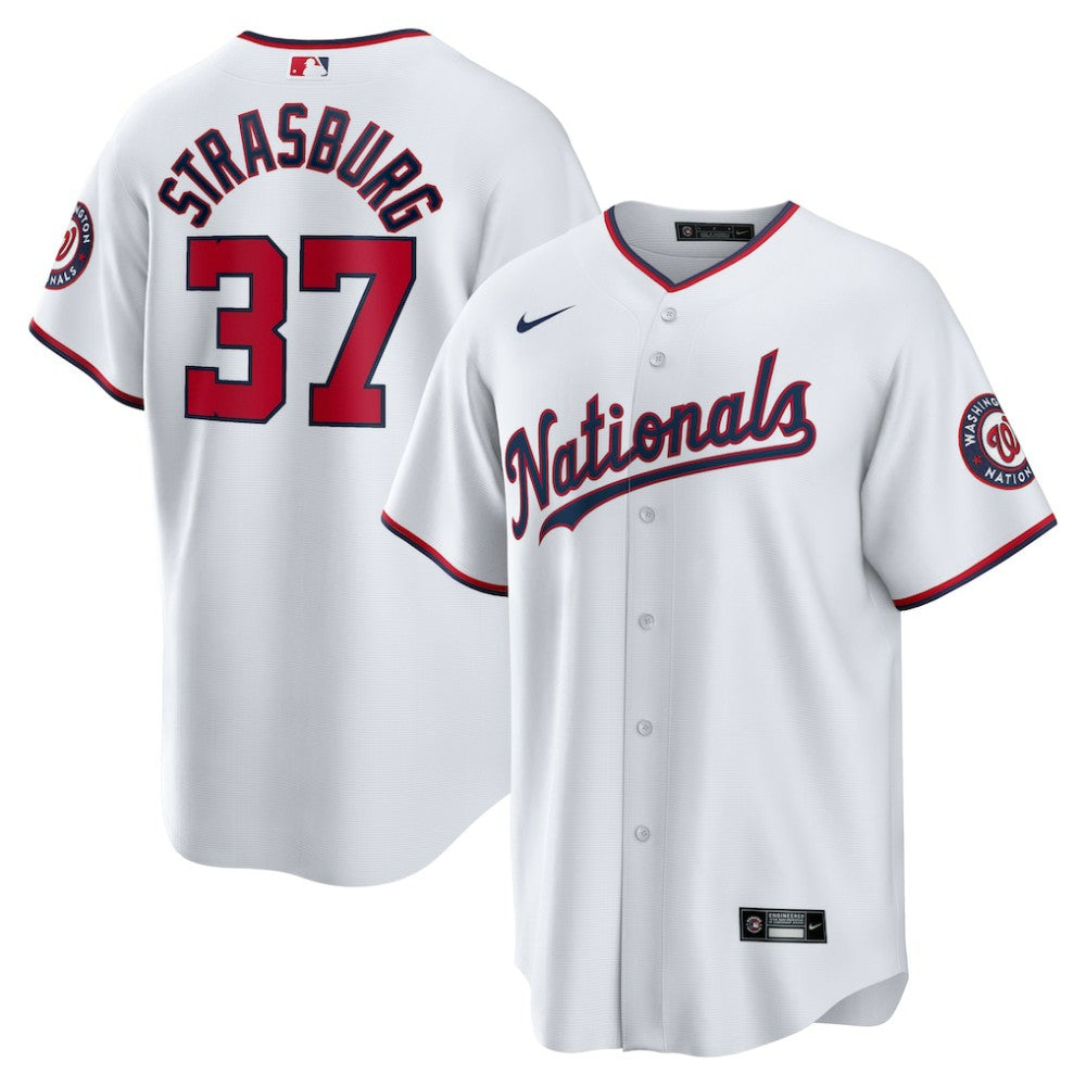 White Stephen Strasburg Washington Nationals Nike Home Replica Jersey
