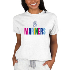 Oatmeal Seattle Mariners Concepts Sport Women's Mainstream Terry Sweatshirt