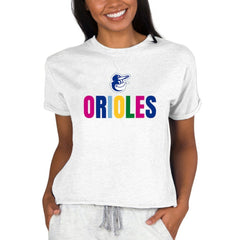 Oatmeal Baltimore Orioles Concepts Sport Women's Mainstream Terry Sweatshirt