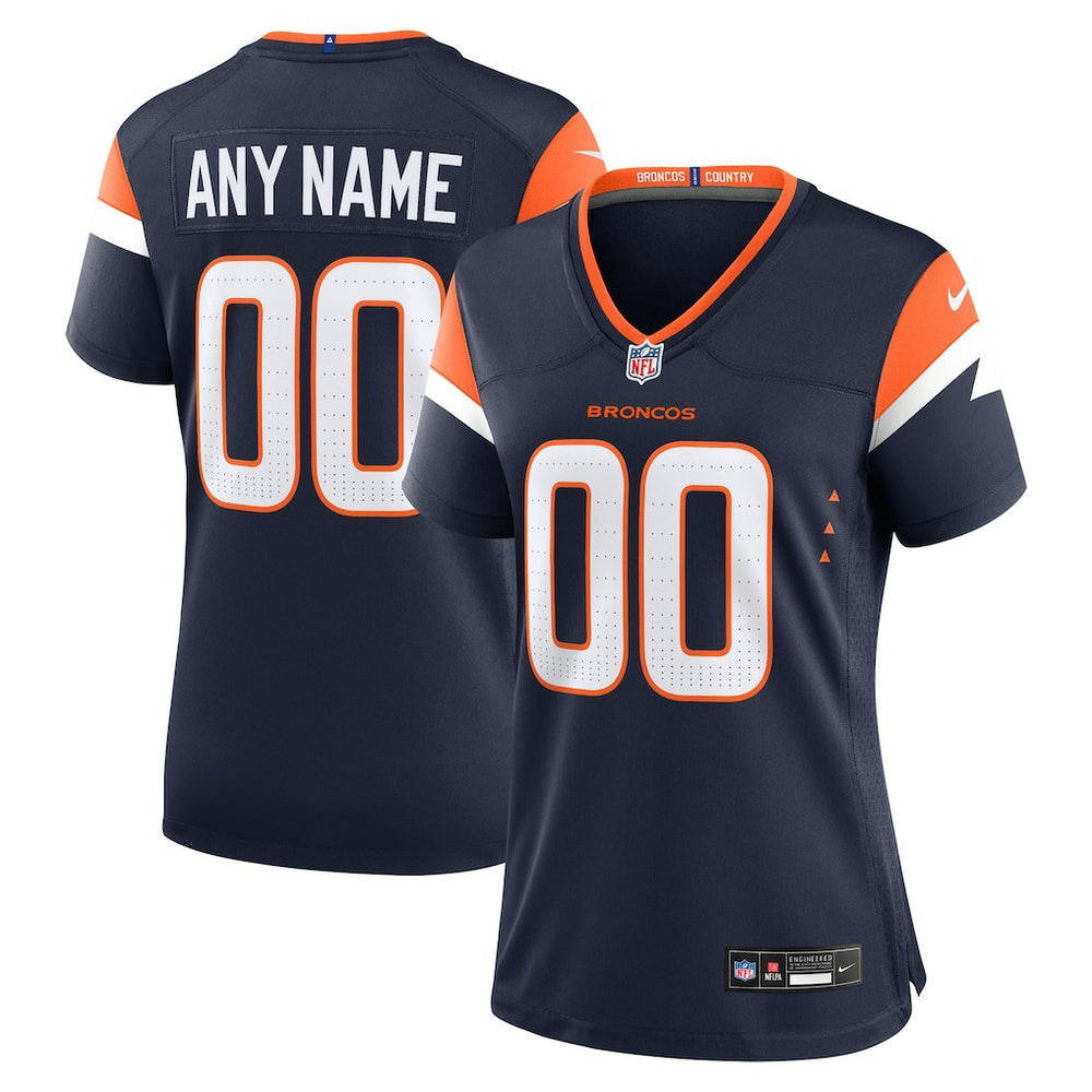 Women's Alternate Mile High Collection Custom Game Jersey - Denver Broncos Jerseys