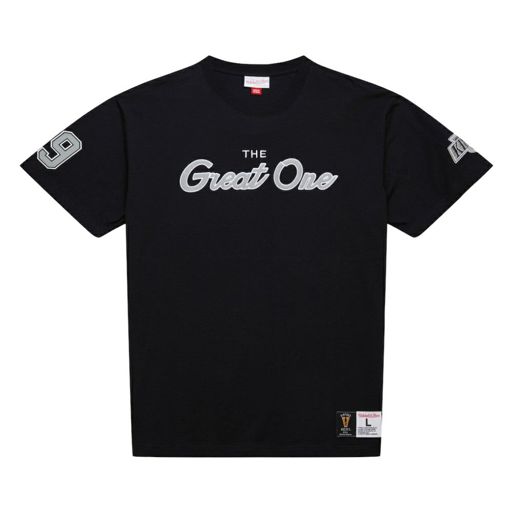 NHL Wayne Gretzky Los Angeles Kings Mitchell & Ness Premium Nickname Vintage Logo T-Shirt