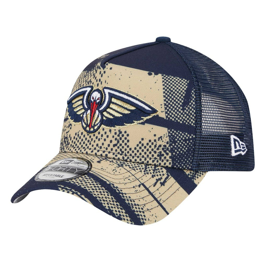 New Era New Orleans Pelicans Tip Off A-Frame Trucker 9FORTY Adjustable Hat