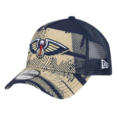 New Era New Orleans Pelicans Tip Off A-Frame Trucker 9FORTY Adjustable Hat